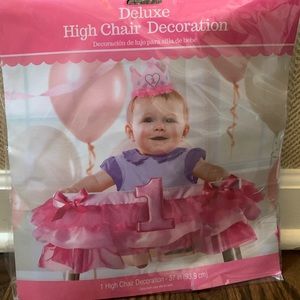 Bundle of Pink/Gold 1st birthday decorations